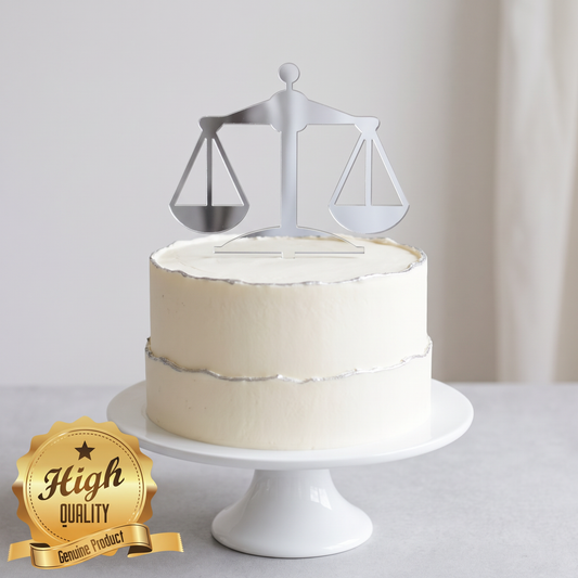 Scales of Justice Law School Graduation Cake Topper