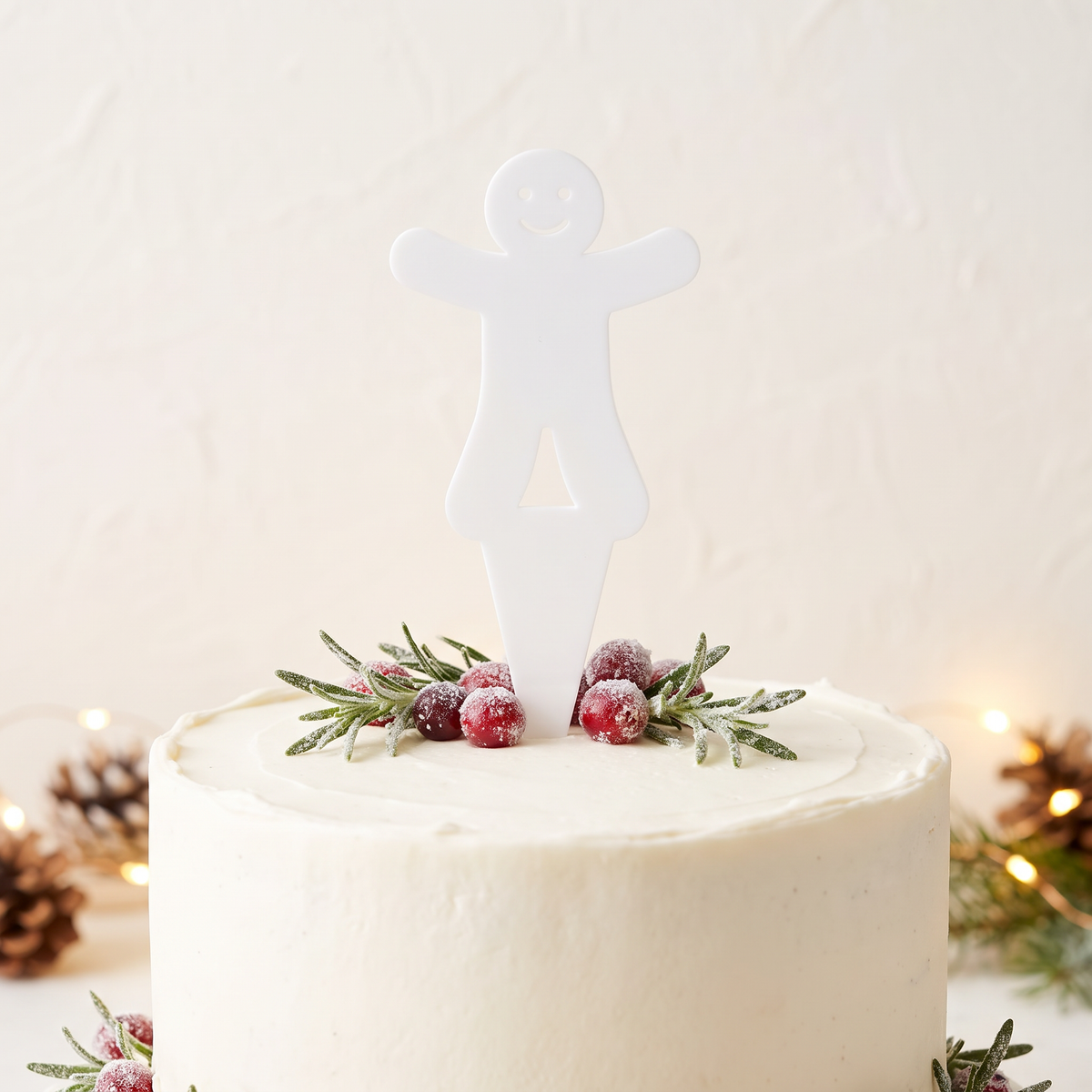Gingerbread Man Cake Toppers for Christmas Holiday Decor