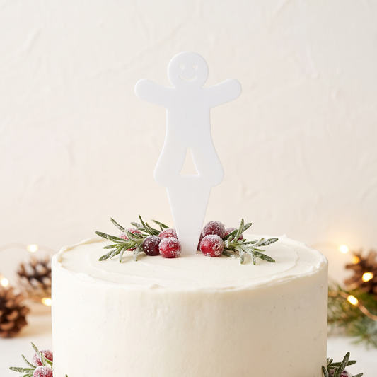 Gingerbread Man Cake Toppers for Christmas Holiday Decor