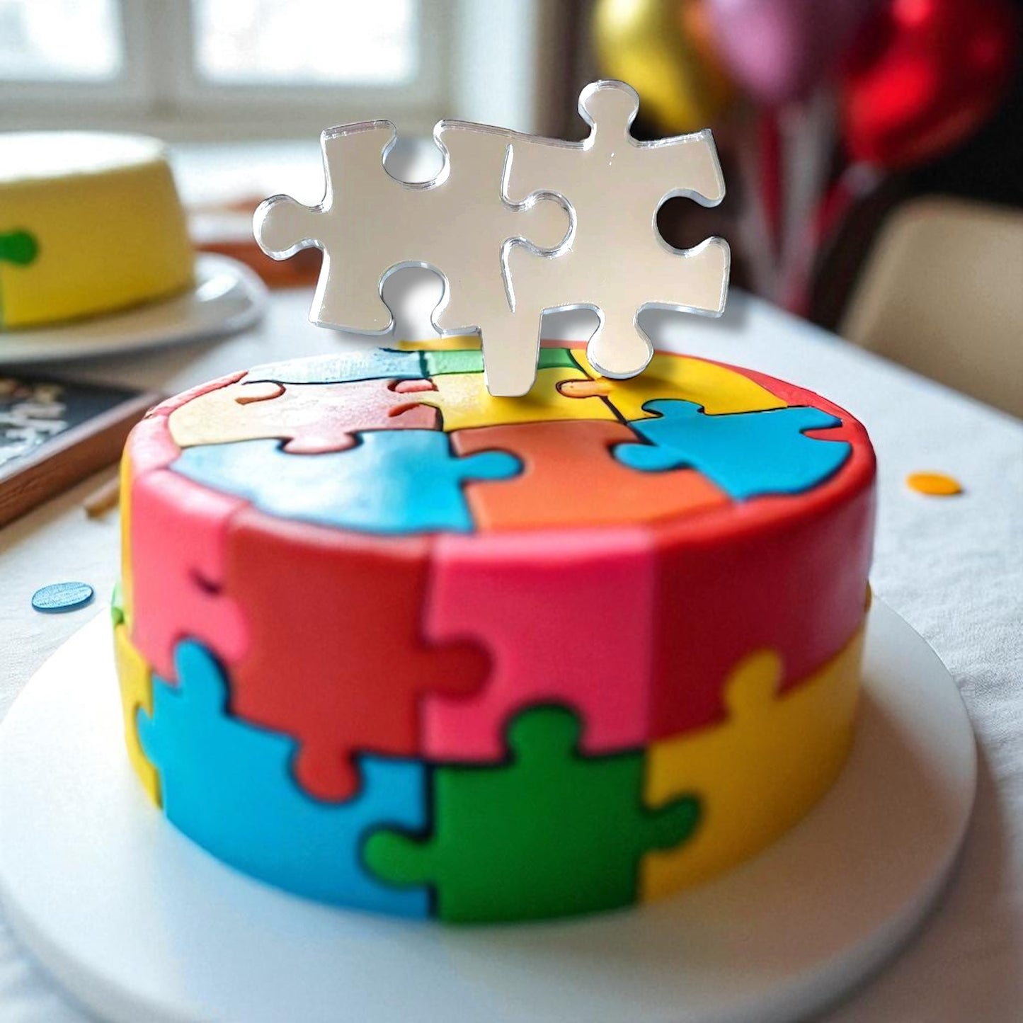 Décorations de gâteaux en forme de puzzle