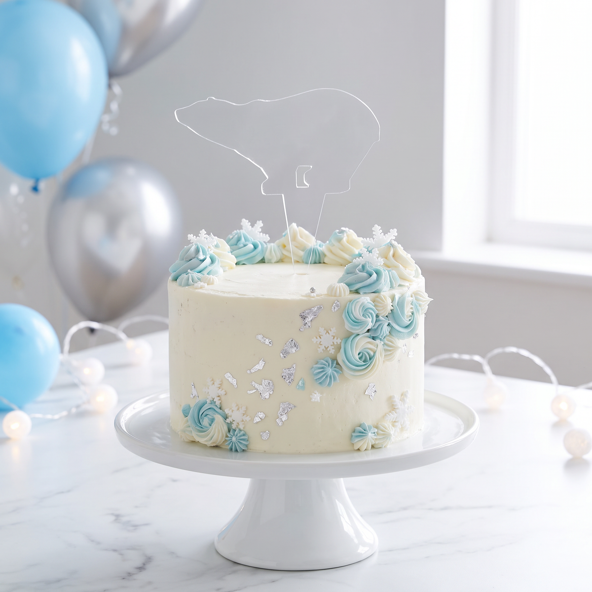 Polar Bear Shaped Cake Toppers for Birthday Party Decor