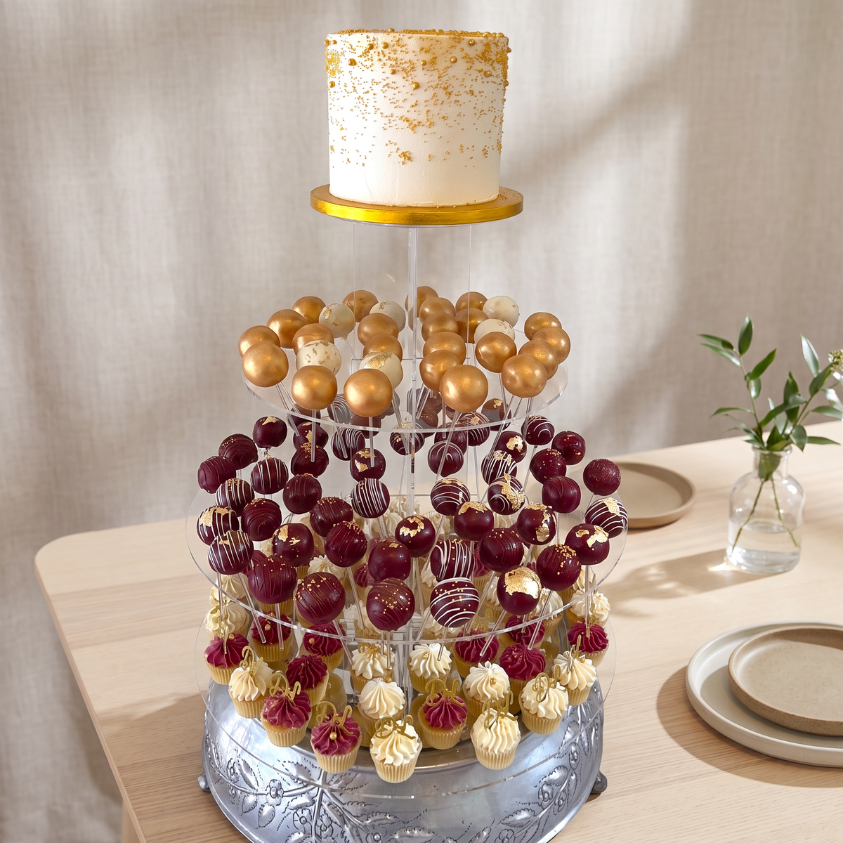Custom Tiered Cake Pop and Wedding Cake Display Stand