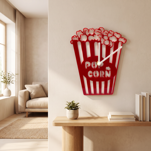 Popcorn Box Shaped Wall Clock for Home Decor