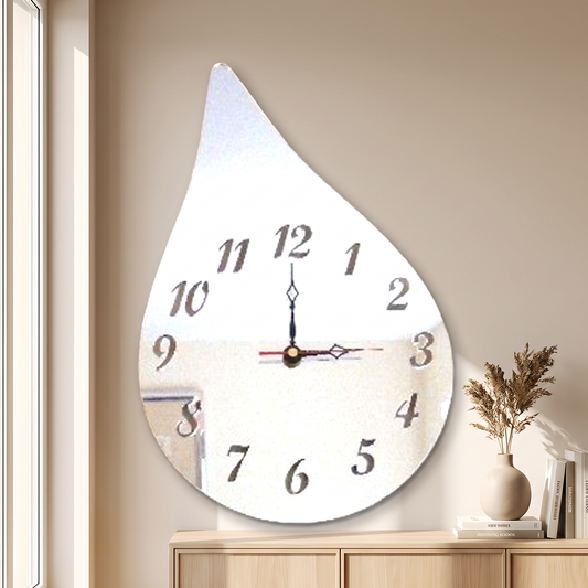 Raindrop Wall Clock Decorative Modern Minimalist Design