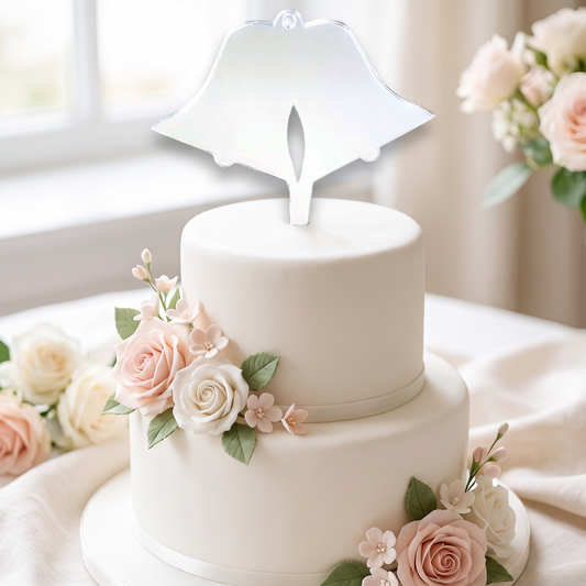 Wedding Bell Shaped Acrylic Cake Topper for Wedding Cakes