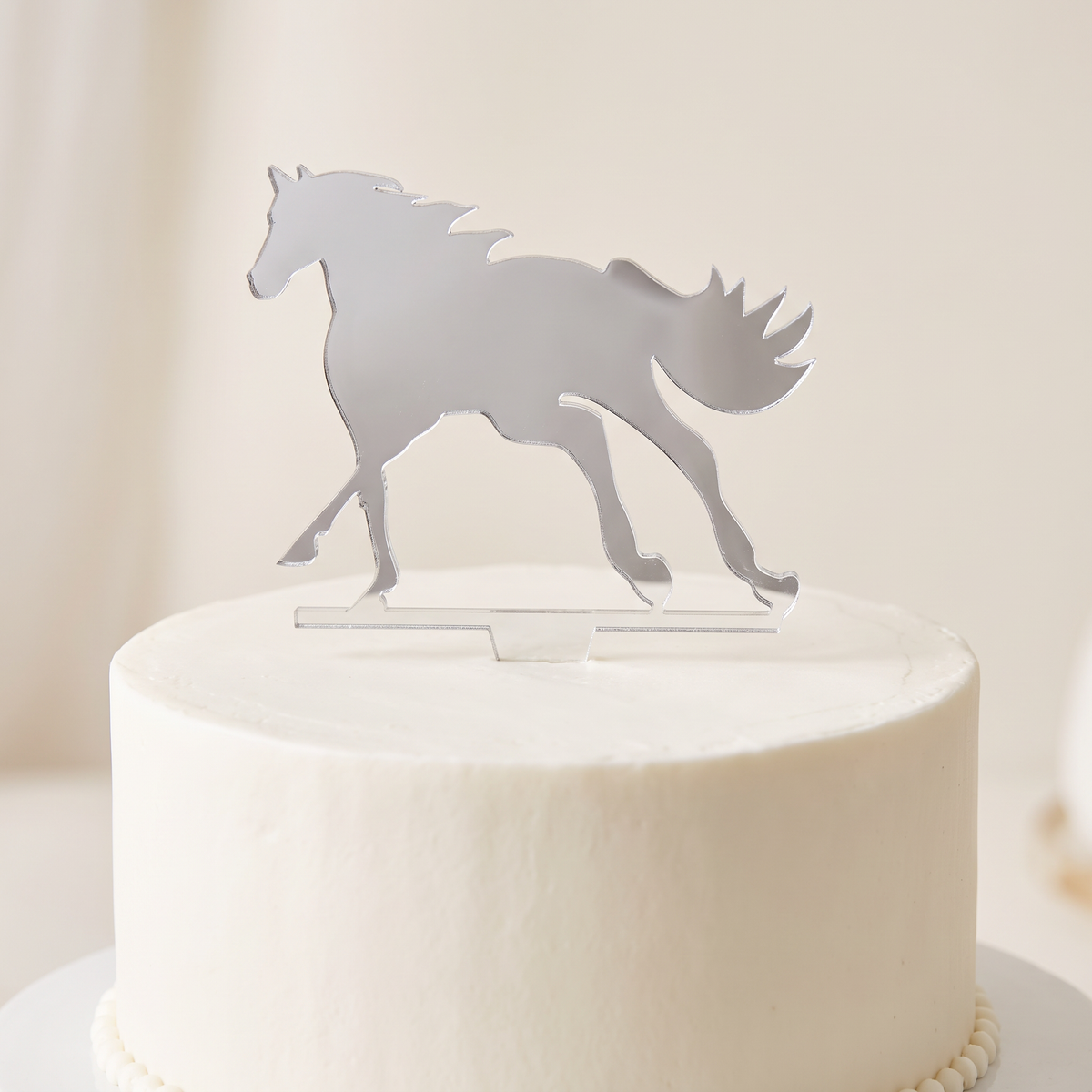 Custom Color Cantering Horse Cake Topper for Equestrian Parties