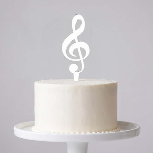 Treble Clef Musical Note Cake Topper for Music Theme Parties