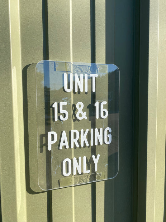 Clear Rectangle Shaped Wall Signs