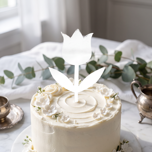 Floral Cake Topper Personalized Wedding Decoration