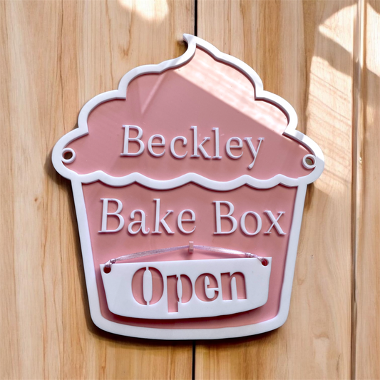 Custom Bake Box Signs Open Closed,Gloss Finish