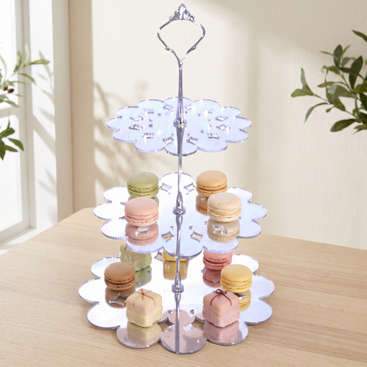3-Tier Decorative Doily Cake Stand for Dessert Displays