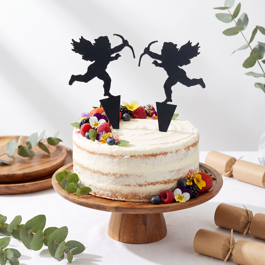 Recycled Paper Cherub Cake Toppers for Eco-Friendly Party Decor
