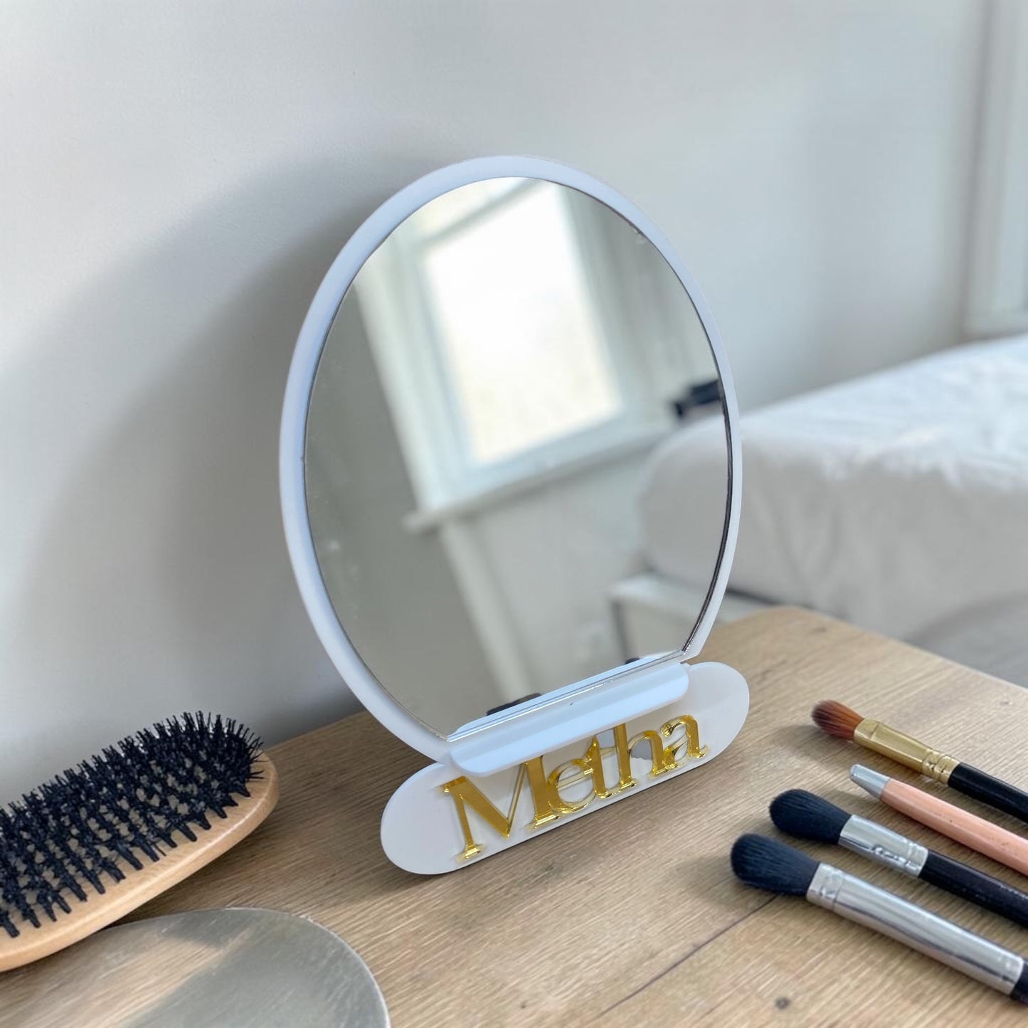 Oval Personalised Vanity Tabletop Mirrors