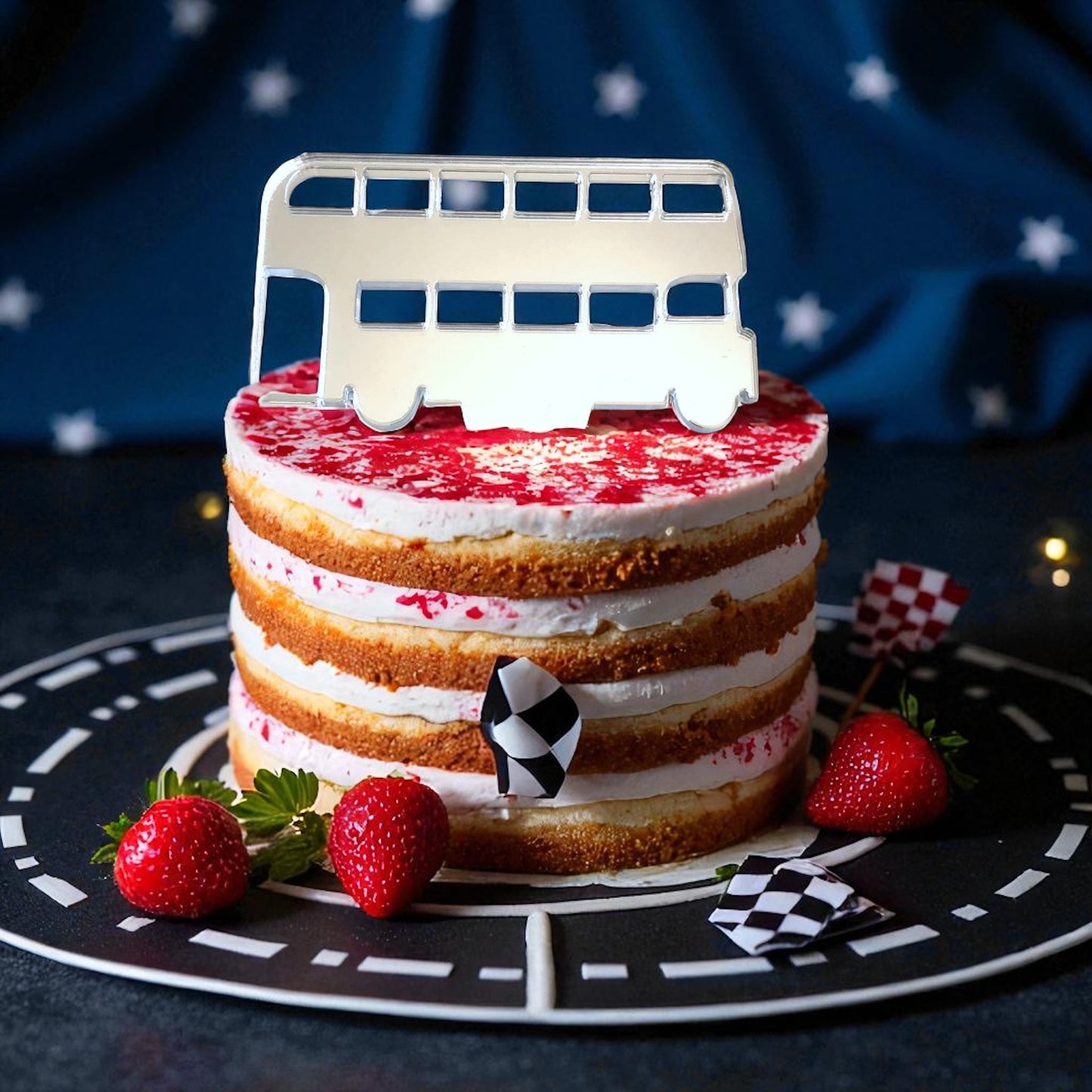 Double Decker Bus Cake Toppers