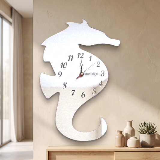 Seahorse Wall Clock - Decorative Coastal Home Decor