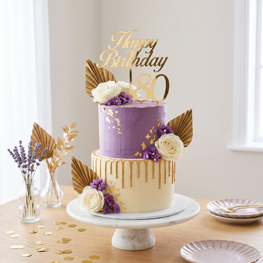 Laser Cut Acrylic Birthday Cake Topper Custom Party Decoration