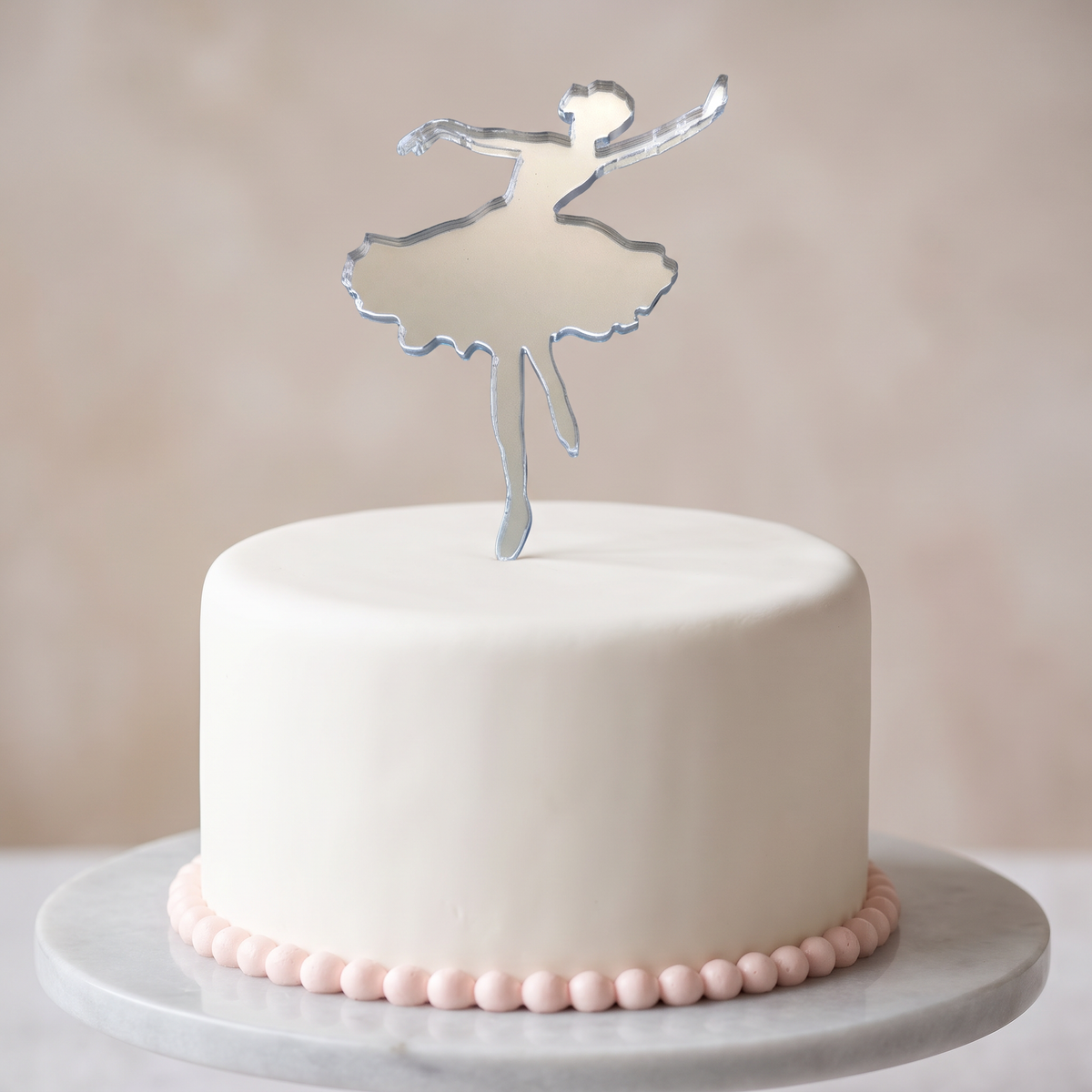 Custom Engraved Ballerina Cake Topper for Dance Theme Parties