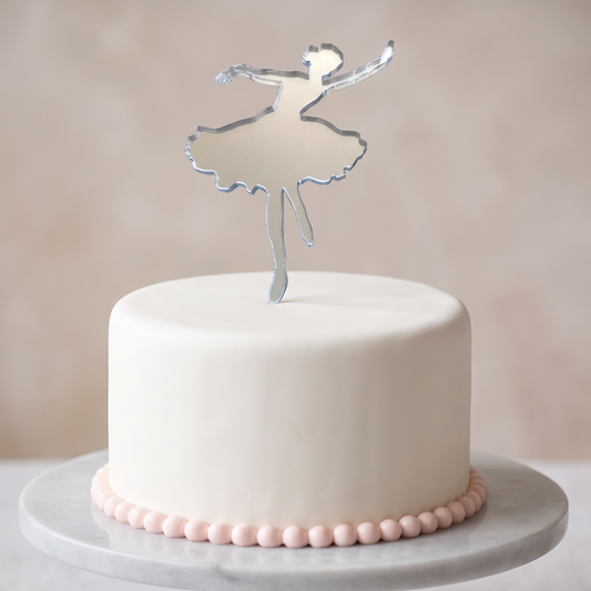 Custom Engraved Ballerina Cake Topper for Dance Theme Parties