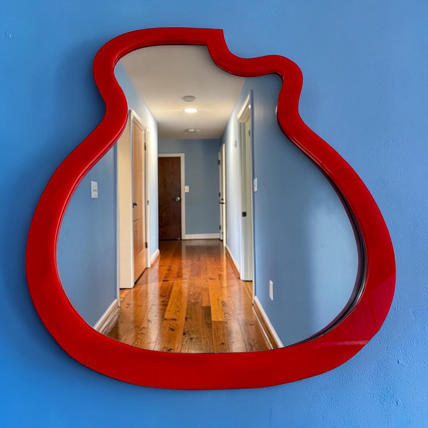 Guitar Shaped Mirrors with Coloured Frames