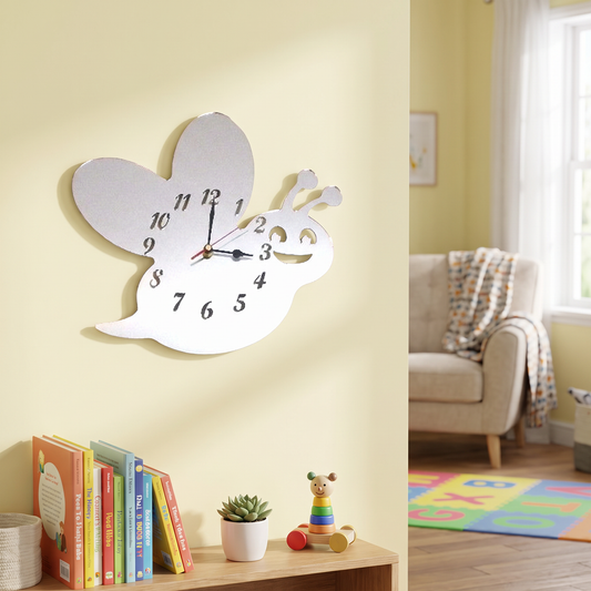 Bee Shaped Wall Clock for Kids Room