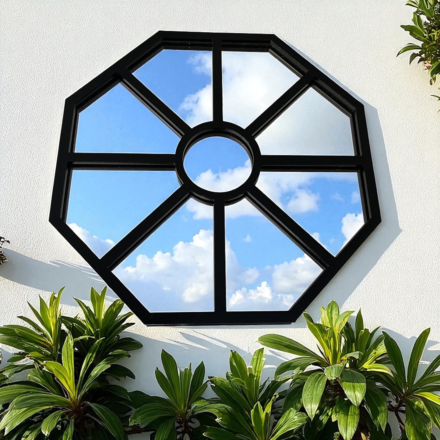 Octagonal Garden Mirror