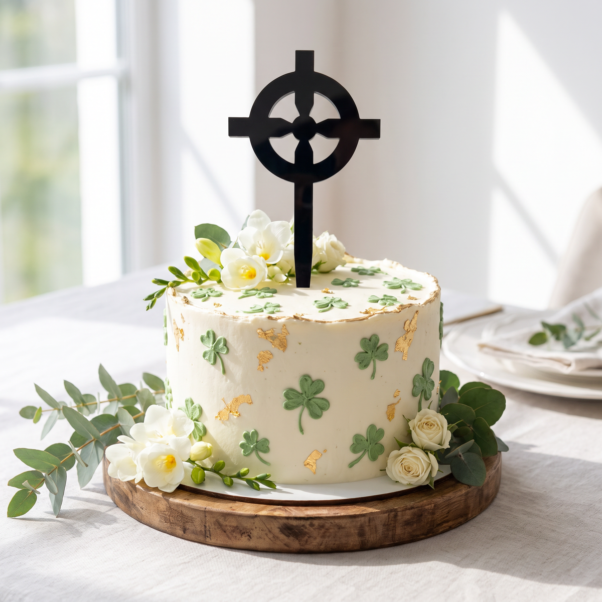 Celtic Cross Cake and Cupcake Toppers for Religious Celebrations