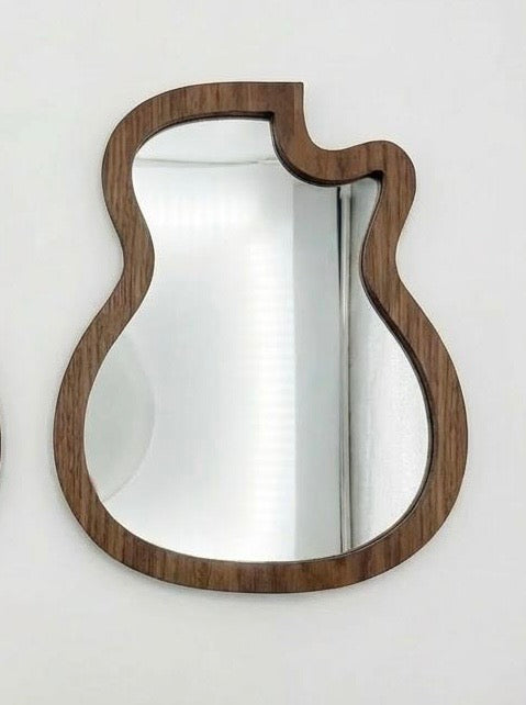 Wood Framed Guitar Shaped Mirrors