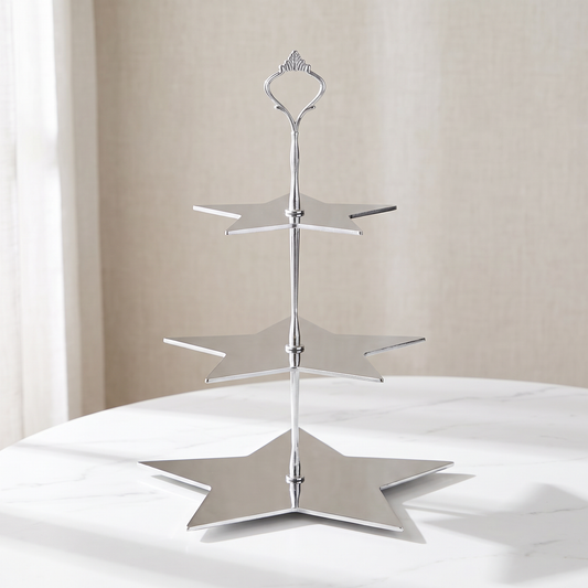 3-Tier Star-Shaped Dessert Cake Stand for Parties