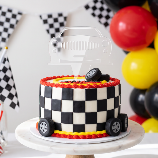 Sports Car Cake Topper for Race Car Themed Birthday Cakes