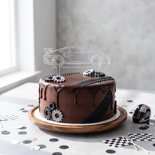 Sports Car Shaped Cake Topper for Birthday Party Decorations