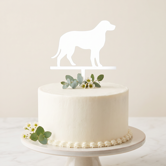 Standing Labrador Retriever Dog Cake Topper for Parties