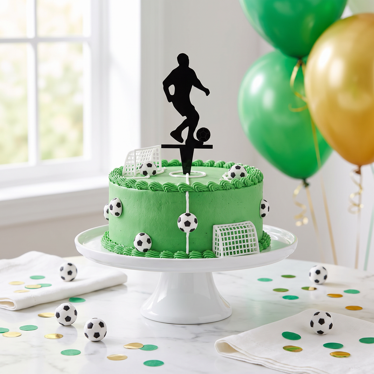 Custom Soccer Player Cupcake Toppers for Birthday Party Decorations