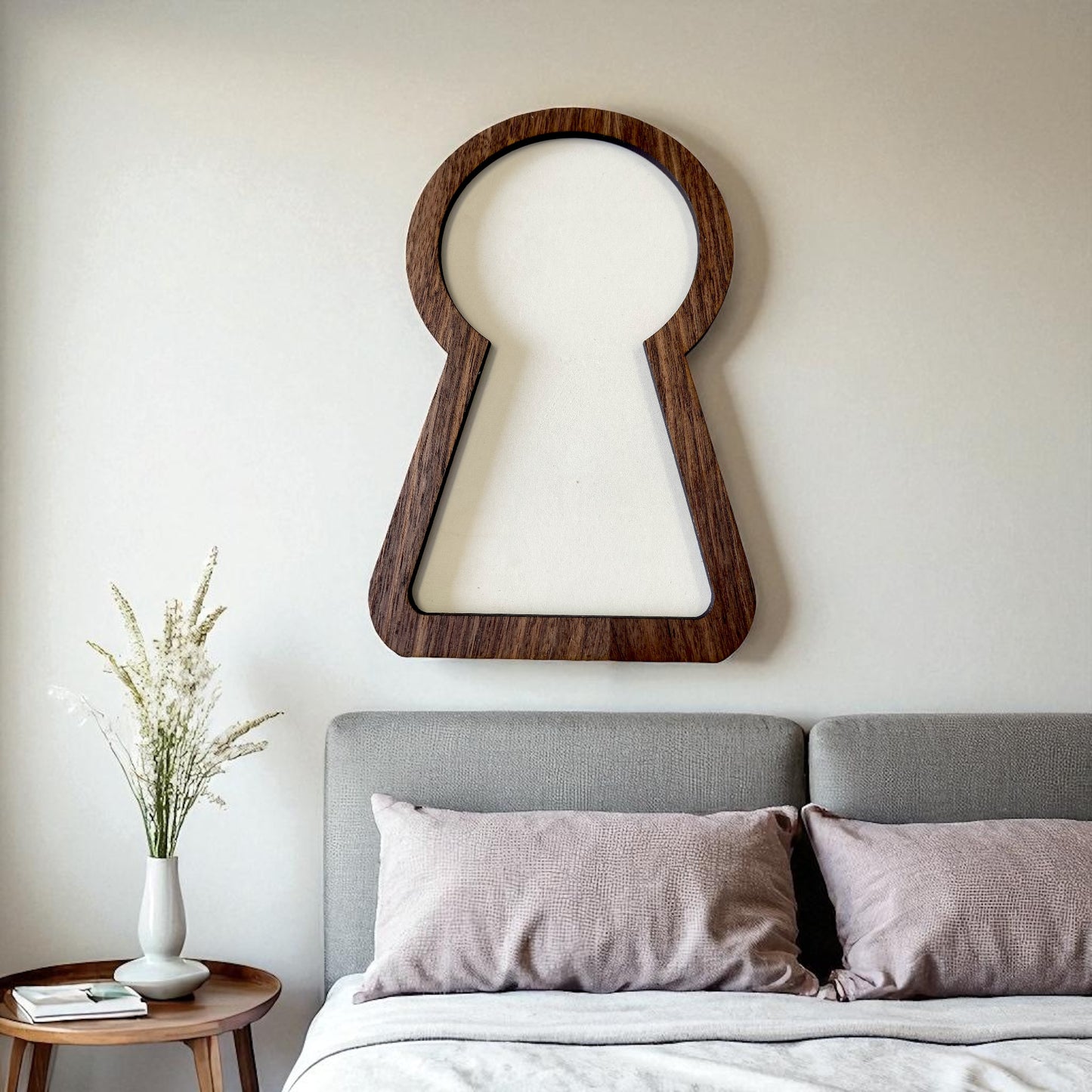 Wood Framed Keyhole Picture Frame