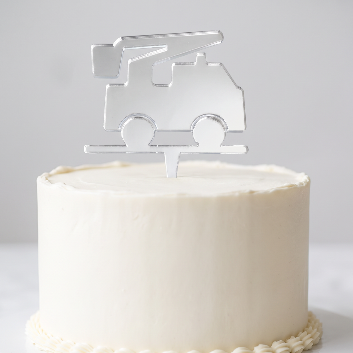 Custom Cherry Picker Shape Cake Topper Personalized Emblem