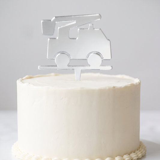 Custom Cherry Picker Shape Cake Topper Personalized Emblem
