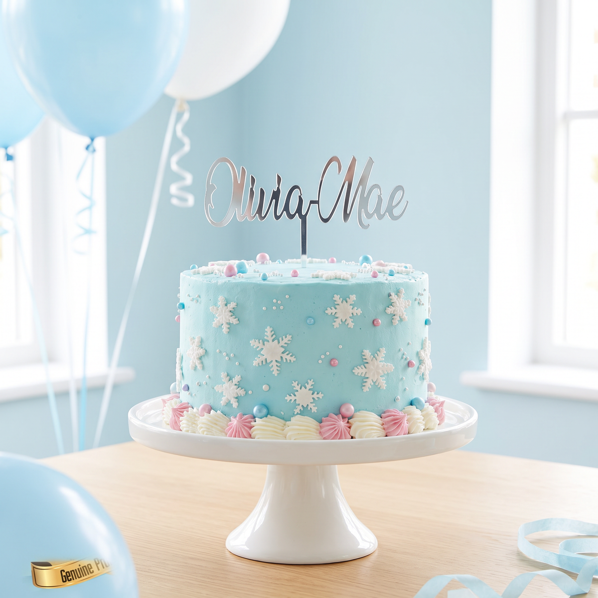 Custom Name and Age Acrylic Birthday Cake Topper