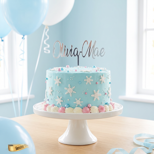 Custom Name and Age Acrylic Birthday Cake Topper