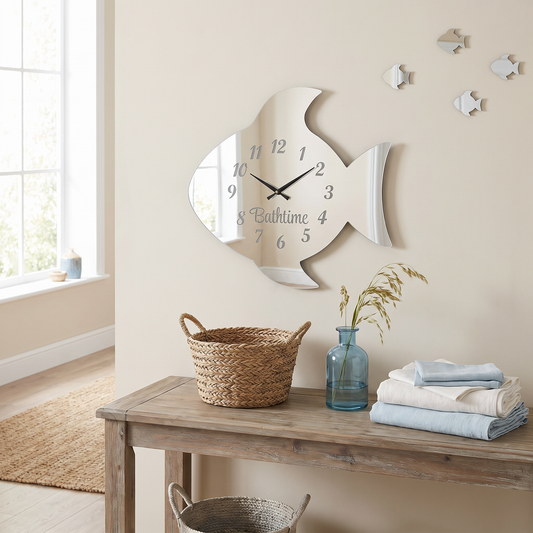 Custom Color Fish Shaped Acrylic Wall Clock