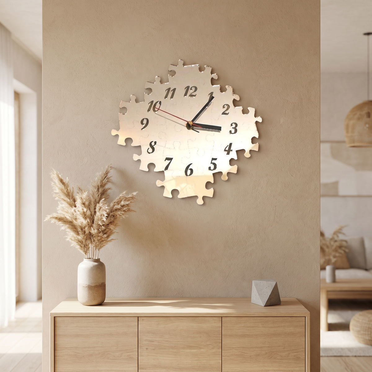 Horloges gravées en forme de puzzle - Nombreux choix de couleurs