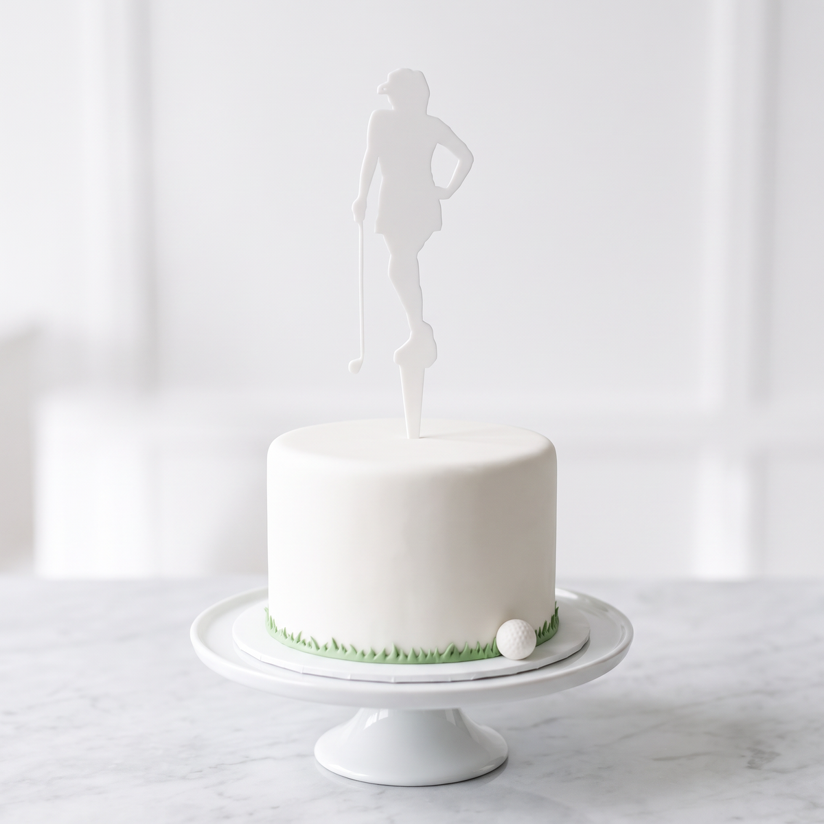Golfing Woman Figurine Cake Topper for Golf Themed Cakes