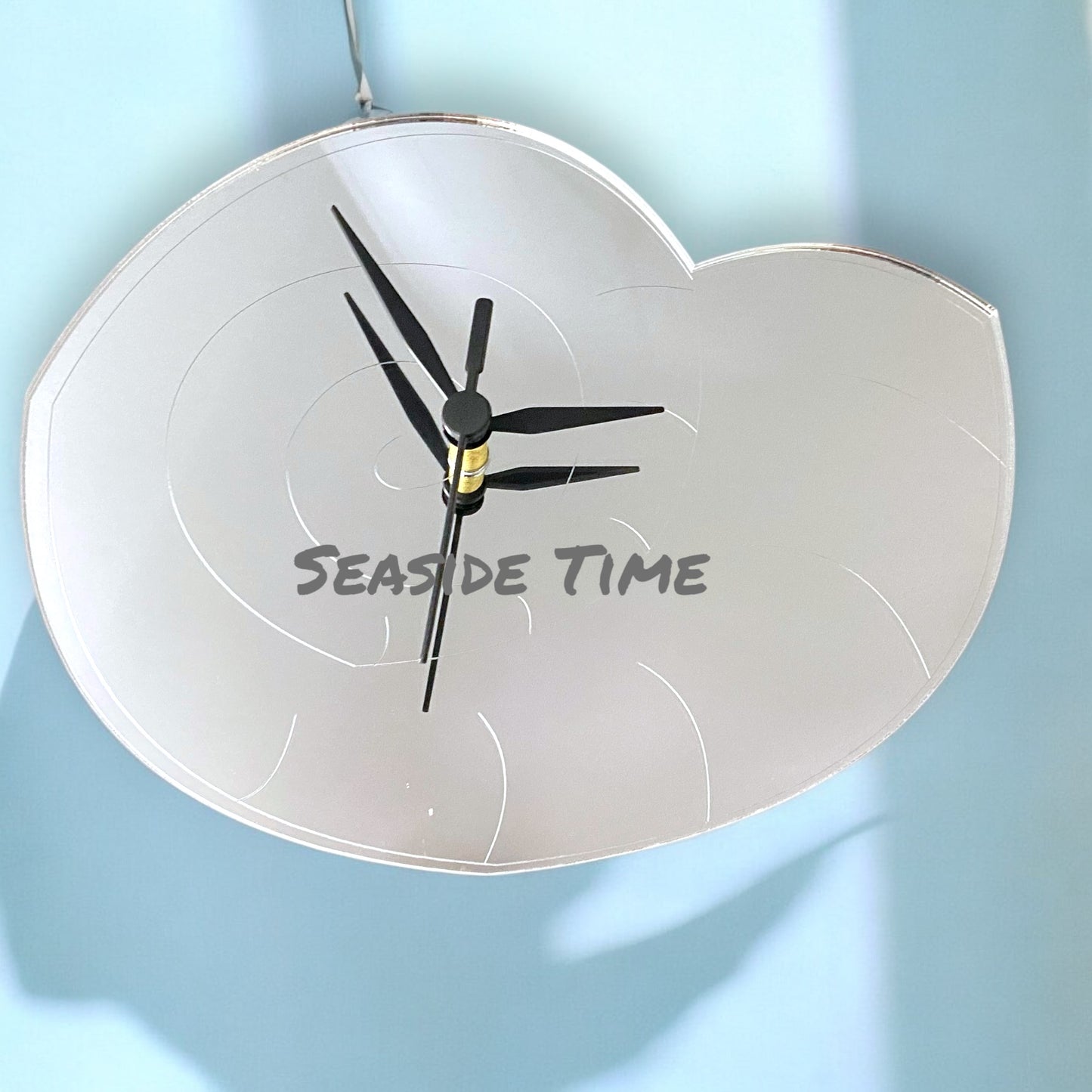 Etched Nautilus Shell Shaped Clocks - Many Colour Choices