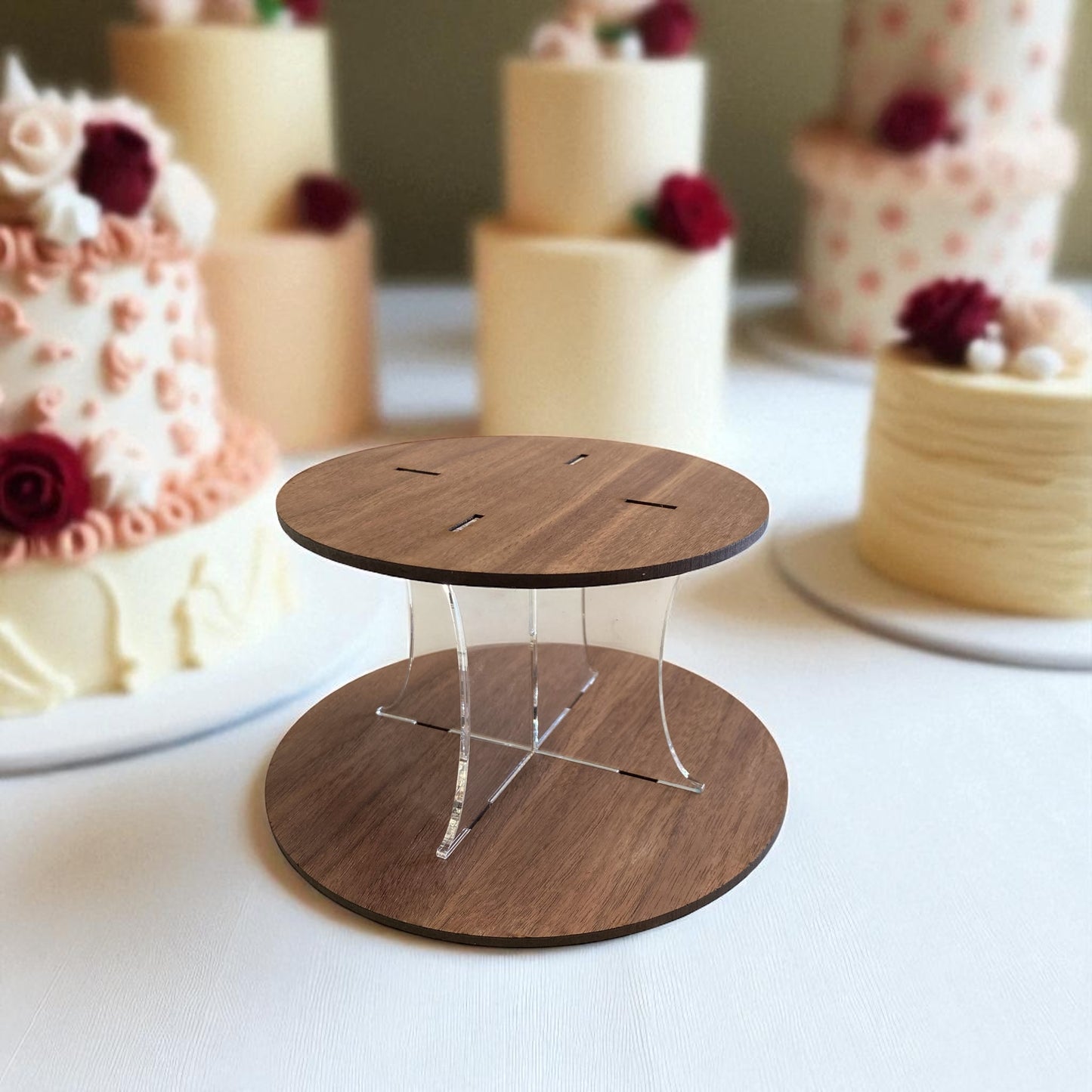 Round Wooden Cake Separator / Party Cake Raisers