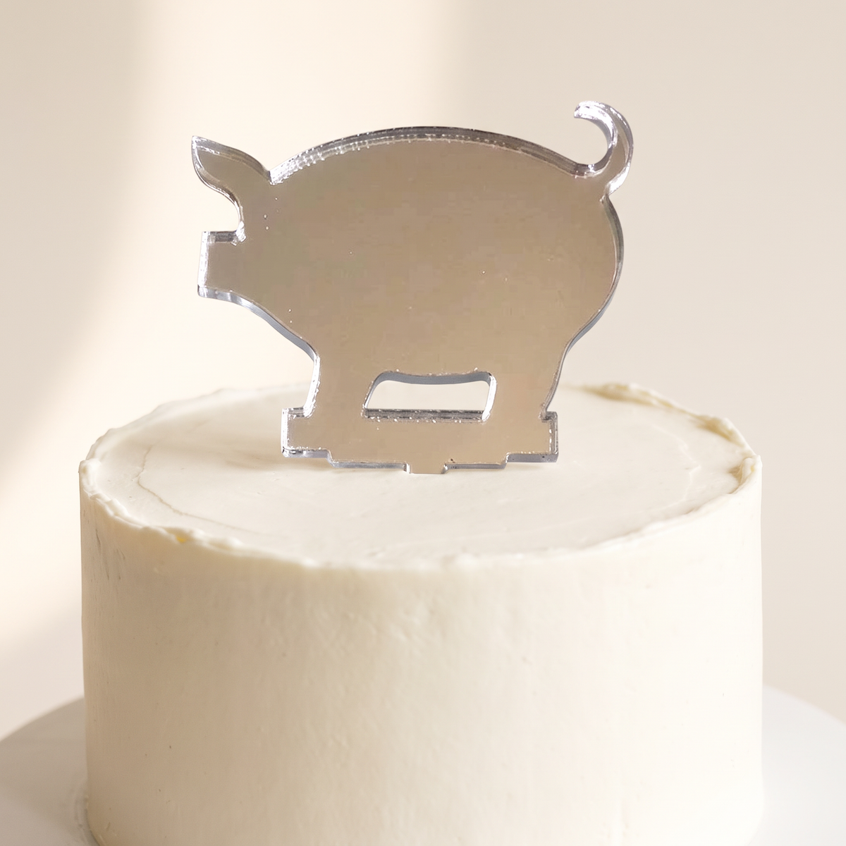 Pig Cupcake Toppers, Recycled Paper Decorative Cake Picks