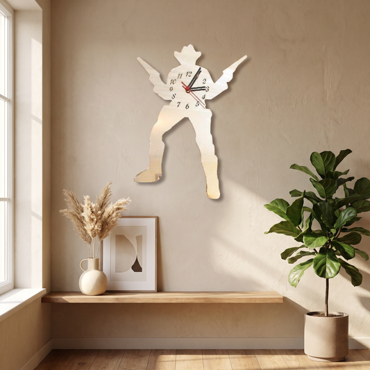 Western Cowboy Boot Shaped Wall Clock