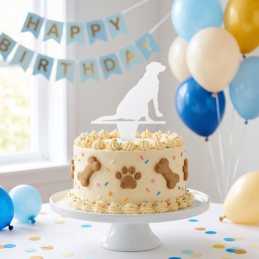 Labrador Retriever Dog Cake Topper for Birthday Party Decor