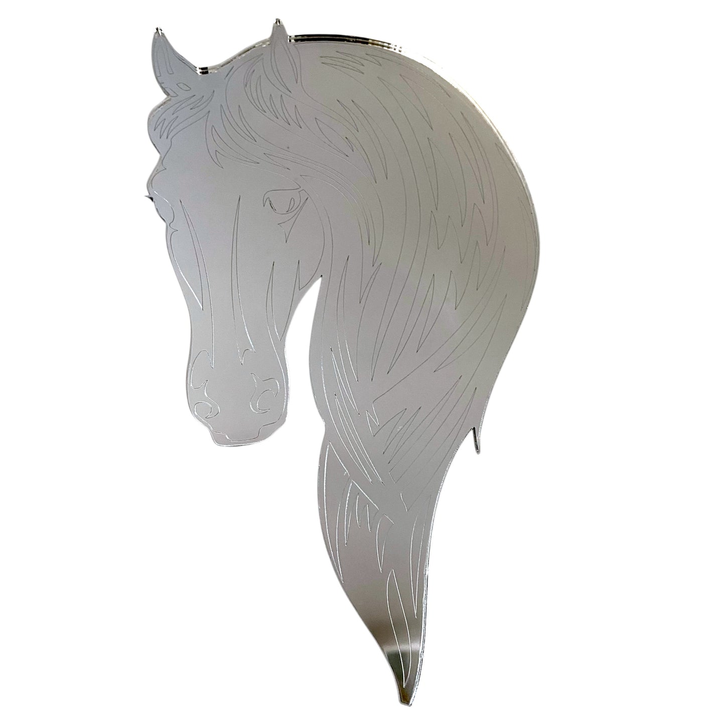 Etched Horse Head Mirror