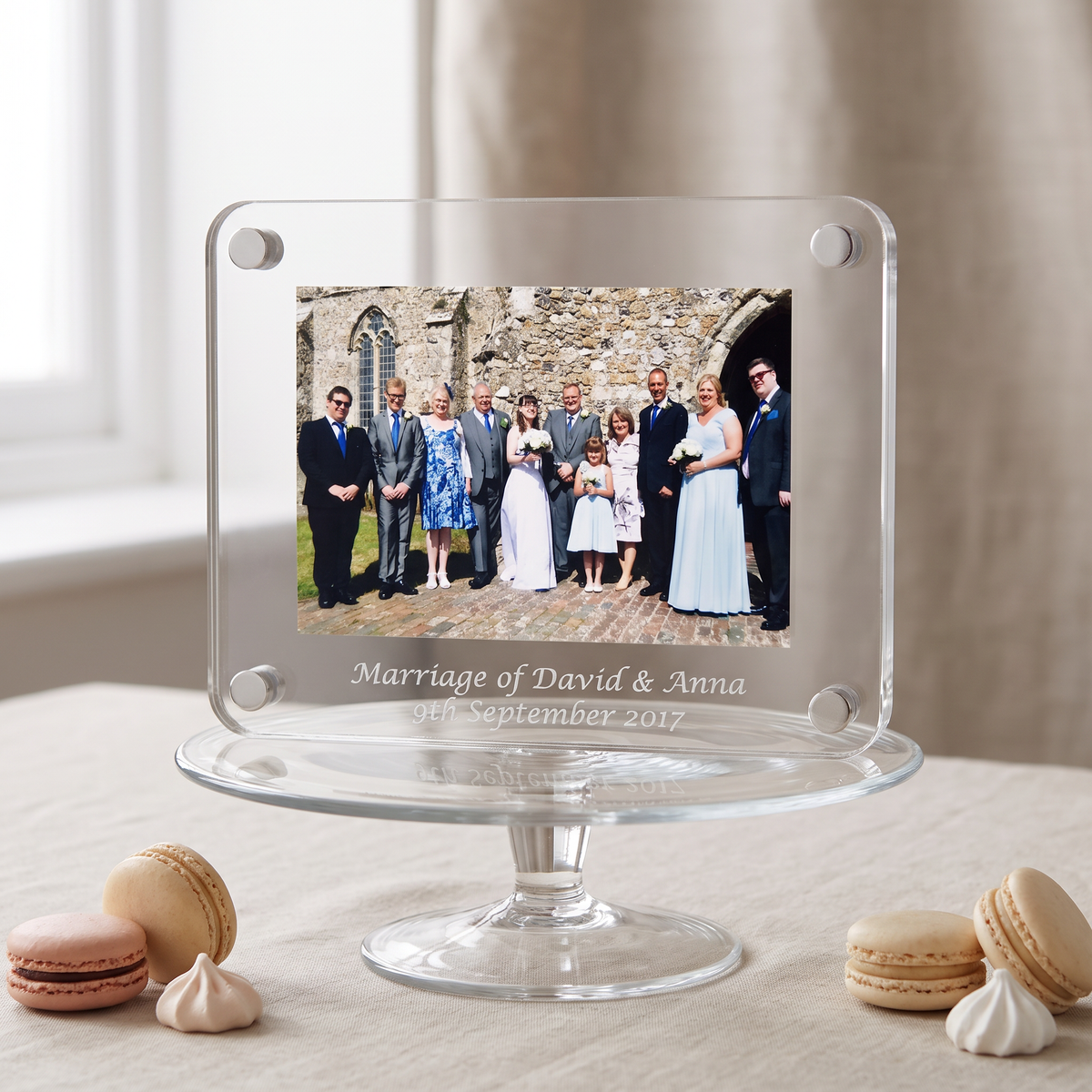 10x8 Inch Mirrored Acrylic Wall Mounted Picture Frame