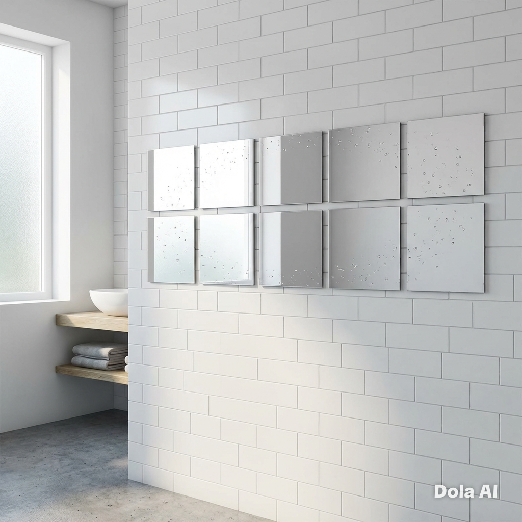 Square Mirror Tiles, Custom Sizes, Colours & Woods