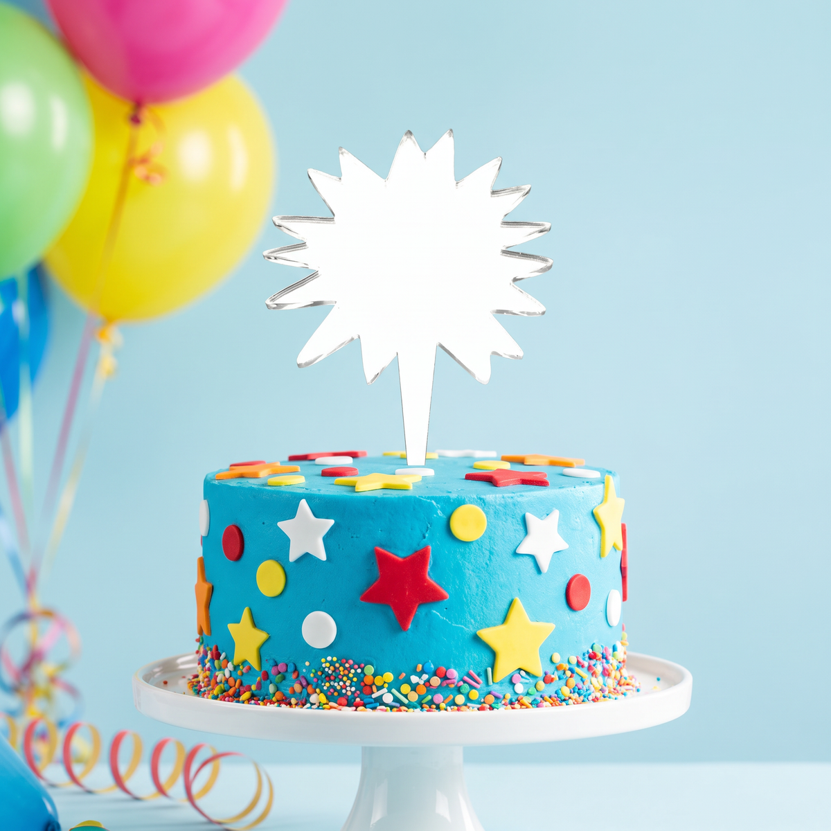 Custom Pow Cake Topper for Birthday Parties