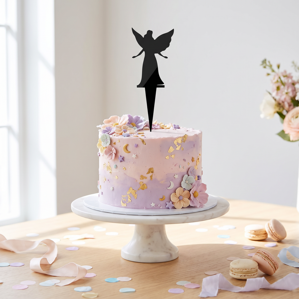Fairy Shaped Cake Topper Acrylic Decorative Party Cake Decoration